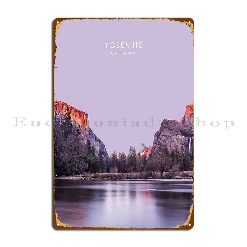 Letrero Metálico Decorativo del Parque Nacional de Yosemite, California, Diseño Retro para Club, Garaje, Decoración Personalizada, Letrero de Metal, Póster