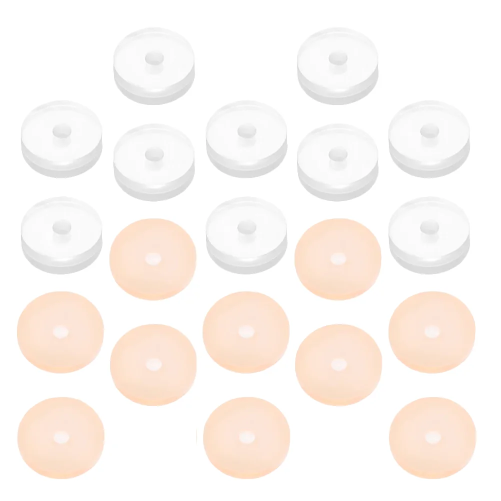 20 Pcs Friction Free Piercing Pads Silicone Earring Backs Stopper Discs for Jewelry Accessories Piercing Bump