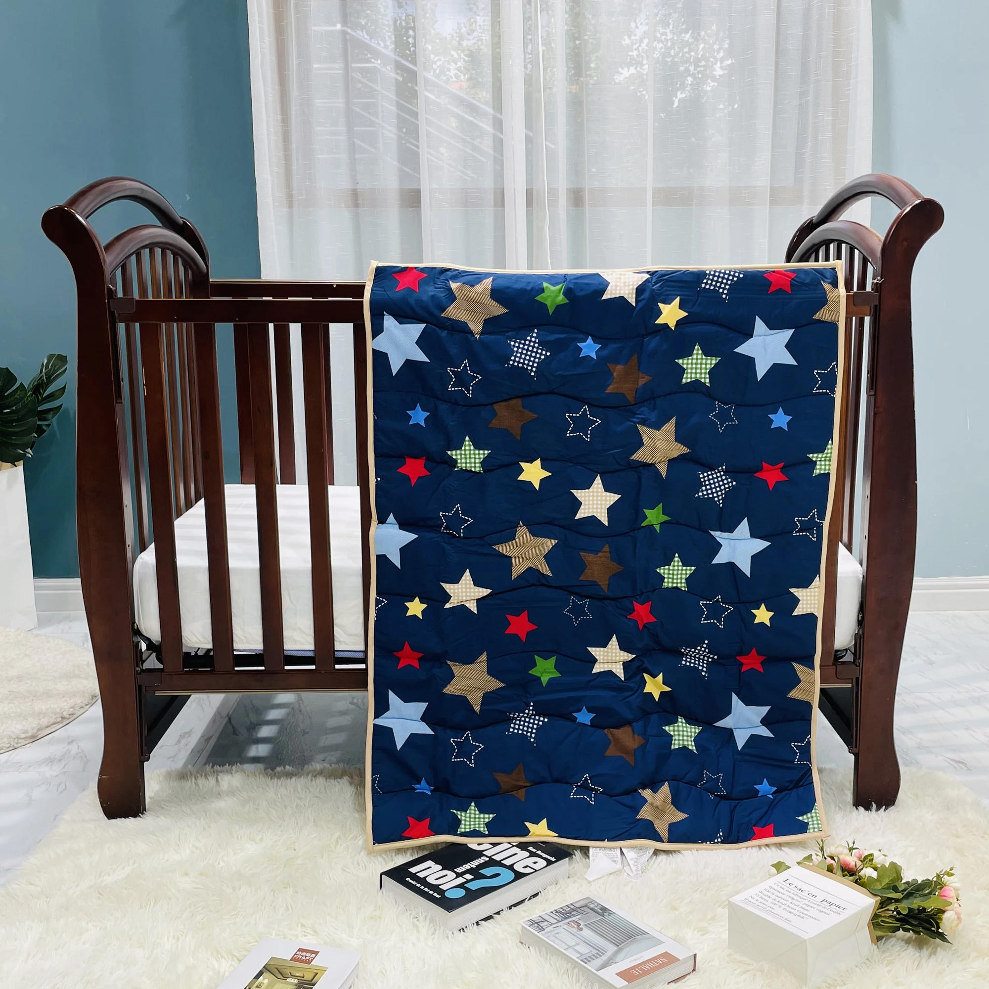 very cheep high quality on sale baby quilt/comforter/duvet blanket cute cartoon design warm hot sale new born infant mattress