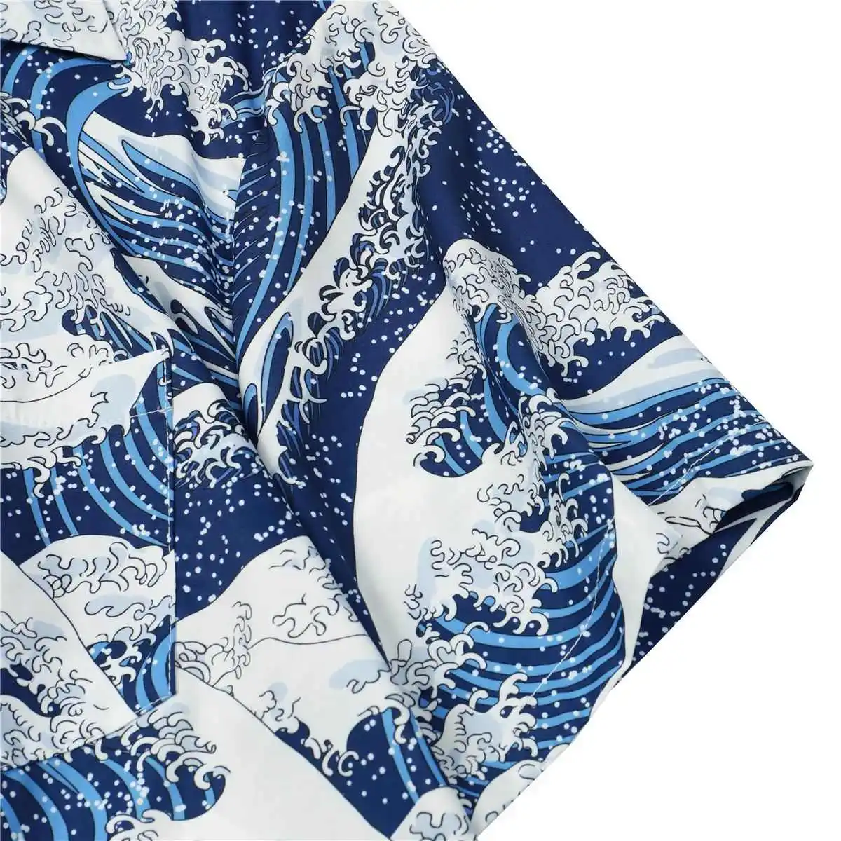 

ort Sve 3D Foam Printed Casual irt Wave Flower Pattern Slim Fit Cotton Sunscreen Treaent Ice Sensation oulder Sve
