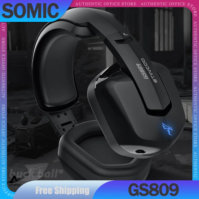 

Somic GS809 Headphone With Microphone Noise Reduction Esports Gamer Bluetooth Wireless Earphones Foldable Gaming Headphone Gifts