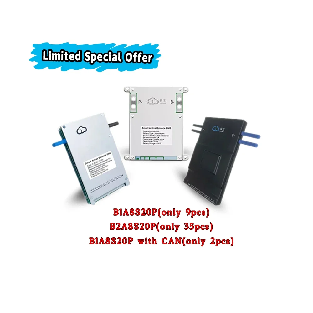 JK BMS B2A24S15P 2a Active Balance Lto Lithium Lifepo4 8S 12S 14S 16S 18S 20S 24S 150A Li-Ion Battery Smart Bms