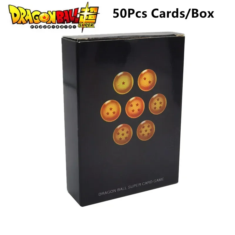 50pcs 100pcs Anime Dragon Ball Super Cards English Saiya Goku Vegeta Shining Card Board Game Toys For Kids Adult Gift