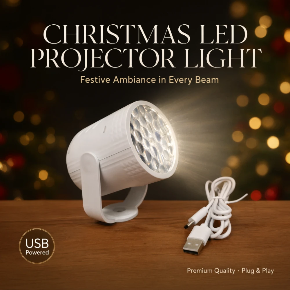 USB LED Holiday Projector Light Christmas Decorative Patterns Projectable on Windows Floors Roofs And Walls