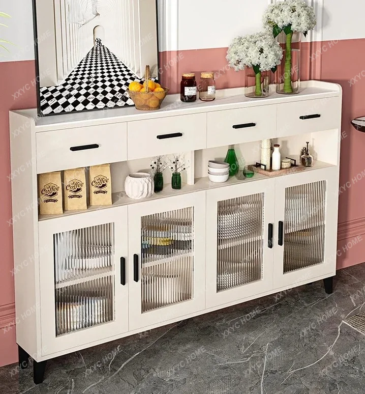 LlStone Plate Sideboard Ultra-Thin Kitchen Corridor Tea Cupboard