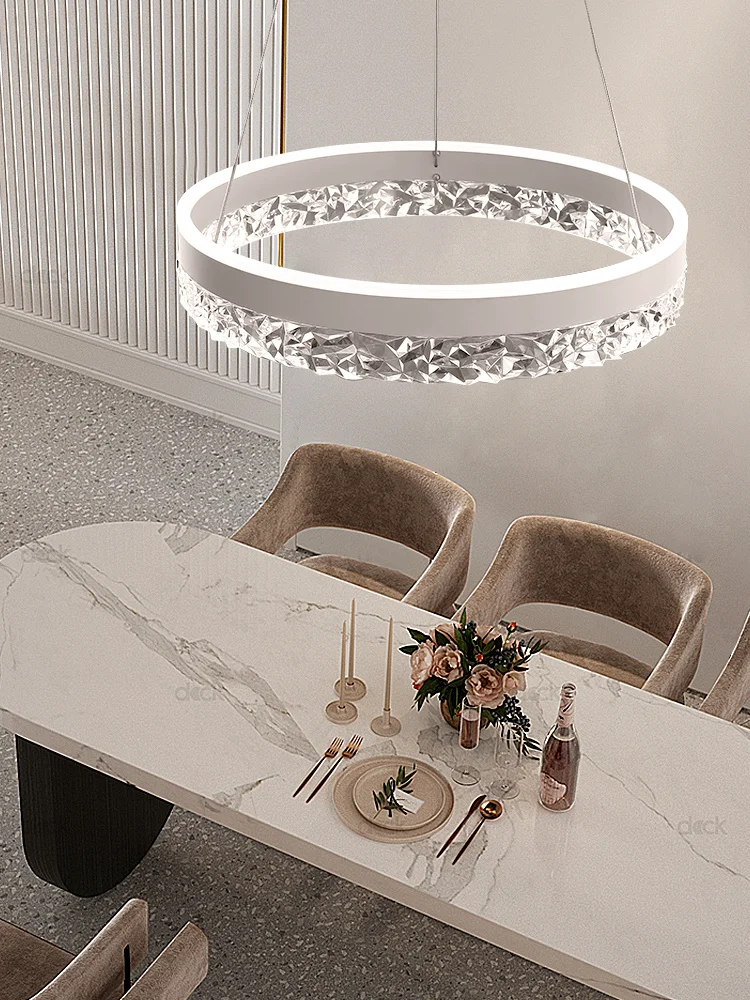 Minimalist Crystal Pendant Lights Dining Living Room Bedroom Home Decoration Indoor Lighting Gold White Black Finish Lamps Deco