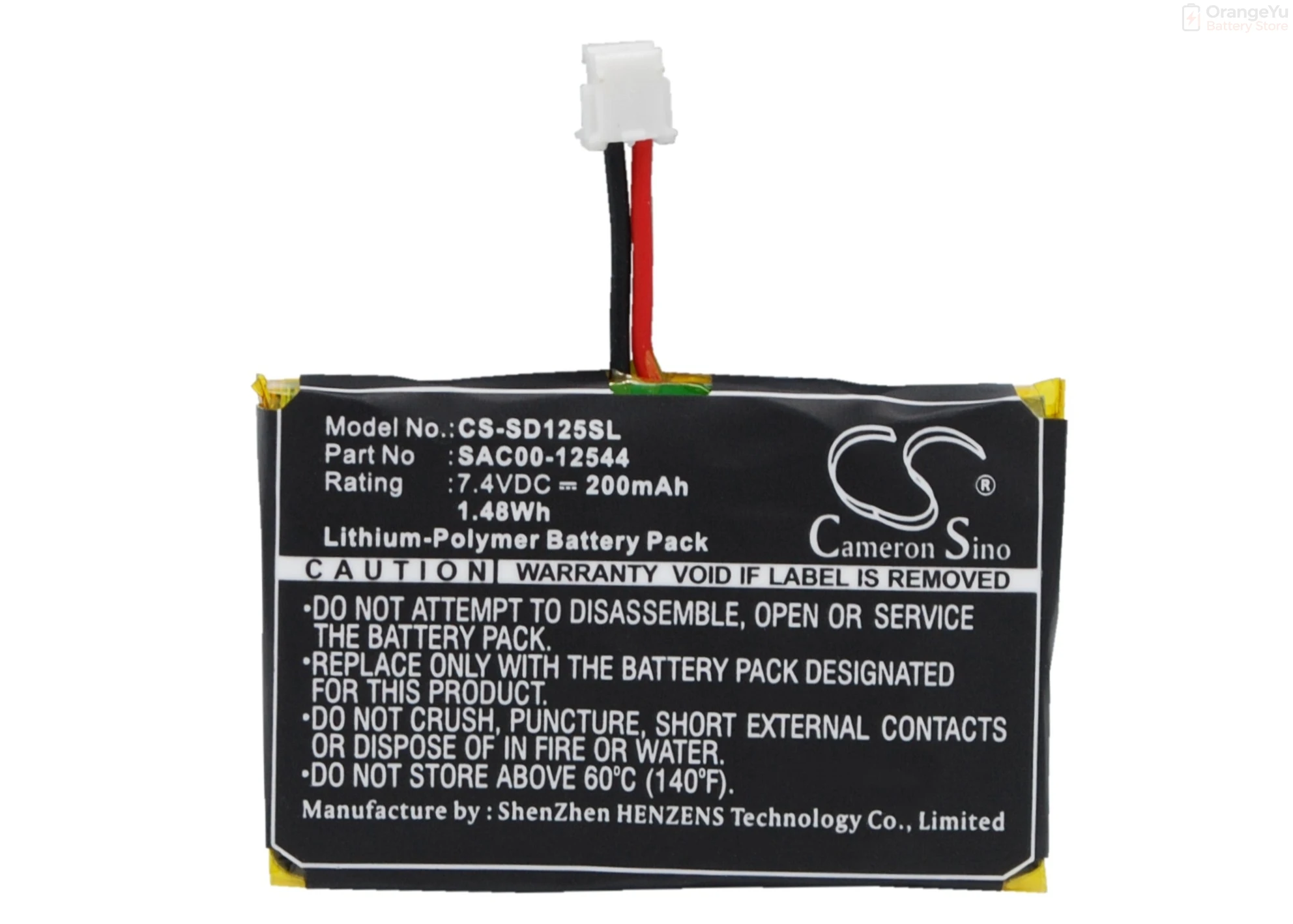 100% NEW Replacement 200mAh Battery SAC00-12544 for SportDog SD-3225 SR-300 SD-1225 SD-1825  SD-2525 SD-1875  SR-300