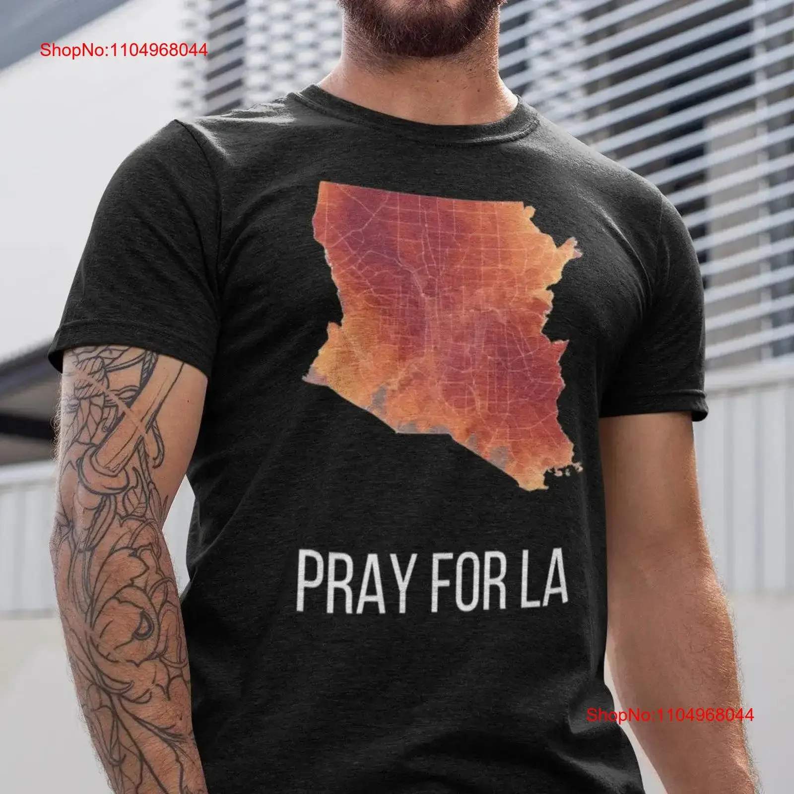 Orar por la t camisa los angeles wildfires bombeiro apoio califórnia vintage lavado streetwear unisex moda macia