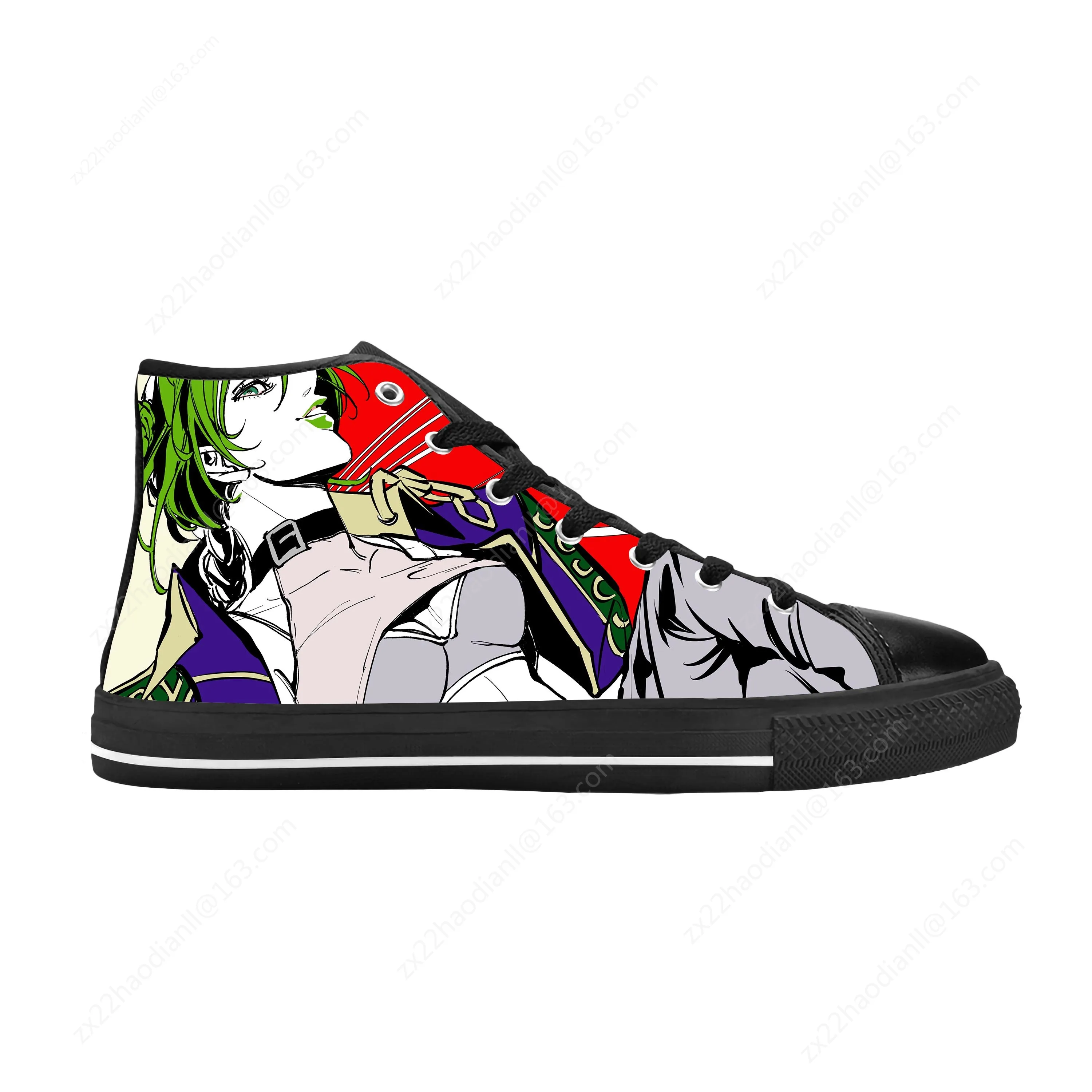 Anime Manga Jojo Bizarre Adventure Cujoh Jolyne Casual Cloth Shoes High Top Comfortable Breathable 3D Print Men Women Sneakers