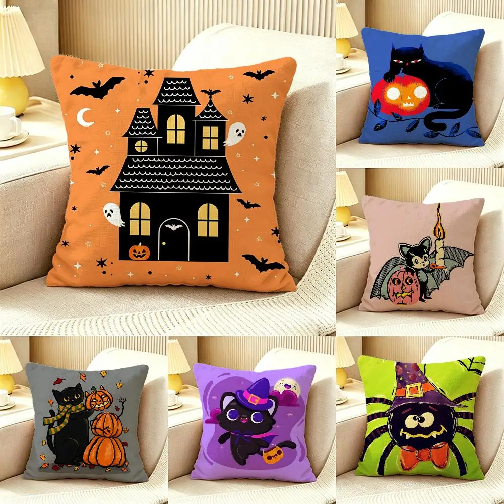 Spider Bat Cushion Cover Pillow Cover Nordic Minimalist Throw DoubleSided Print Cushion Case for Sofa Bedroom Decor