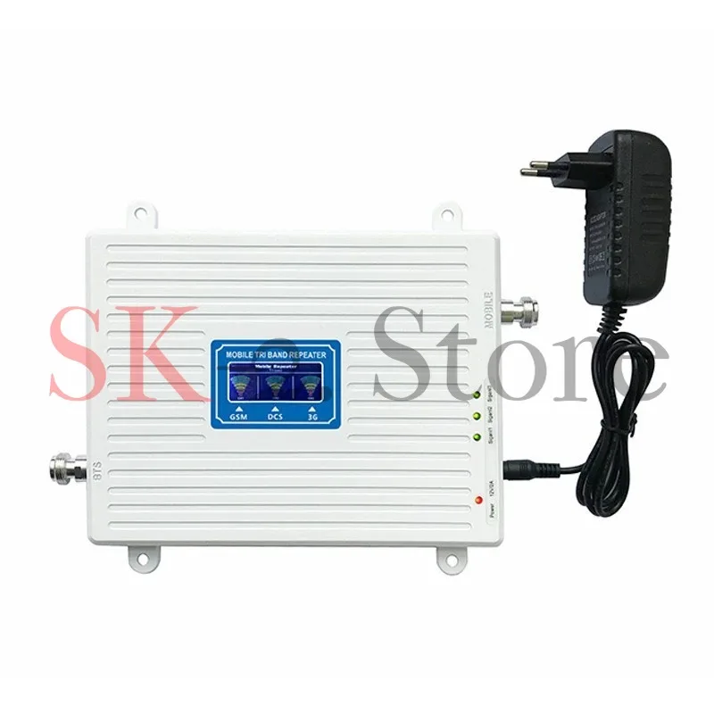 Tri-band 900/1800/2100 Mobile Phone Signal Amplifier 2G 3G 4G Internet Signal Enhancer