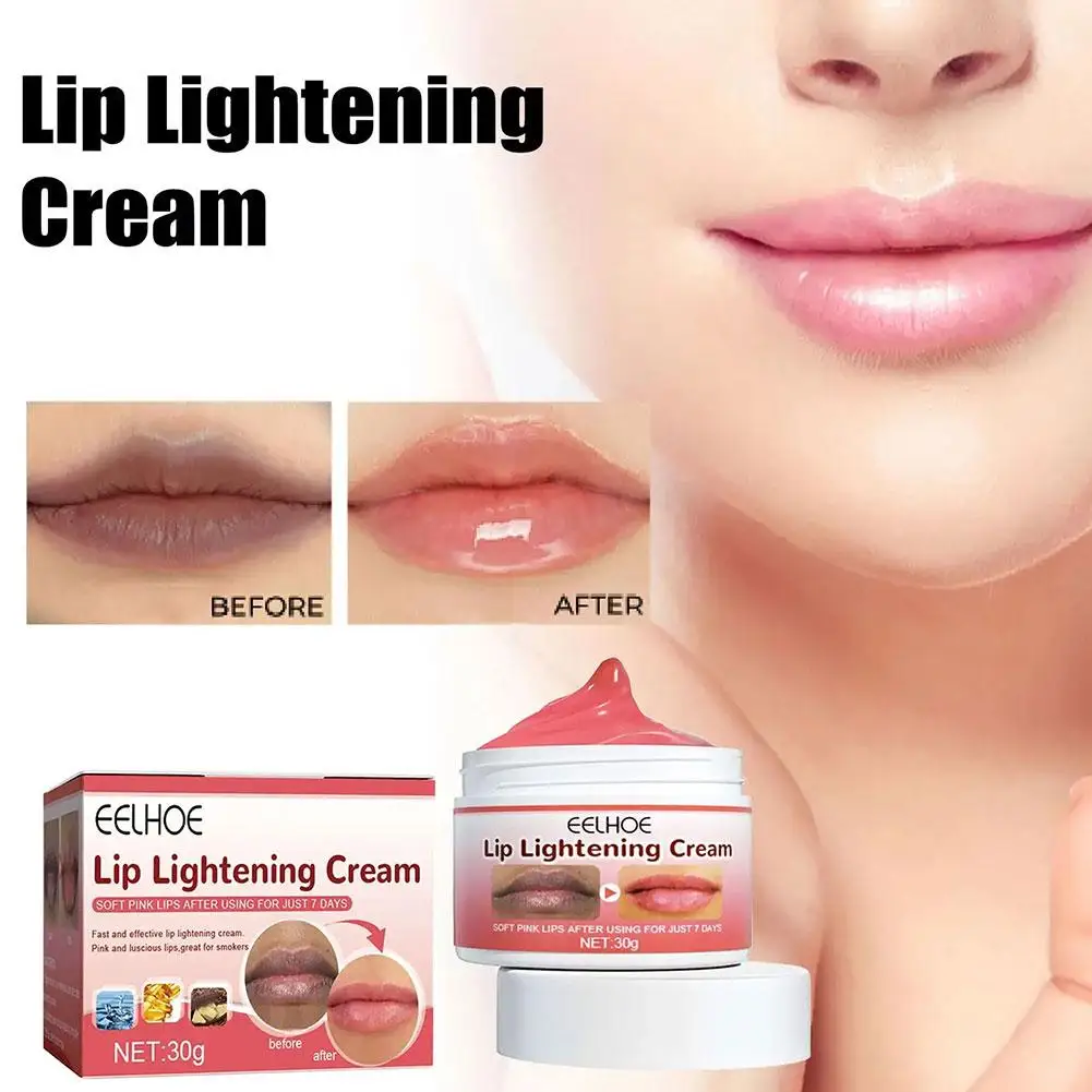 30g Lip Lightening Cream Dark Lips Bleach Lips Whiten Fade Nourish Lines Deep Lip Moisturizing Black Remove Lip Dull K8J9