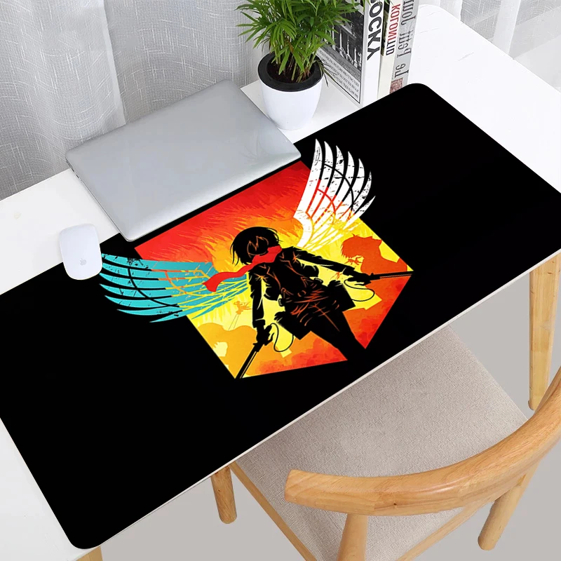 

Attack on Titan Gaming Mouse Pad Keyboard Mat Gaming Pc Computer Extended Gamer Accessories Desk Protector Large Carpet Mousepad