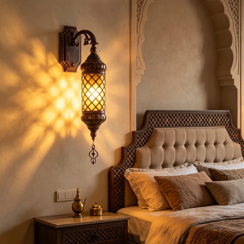 Retro Vintage Iron Hollow Out Wall Sconce Lamp Metal Wall Light Home Decor Bedroom Living Room Corridor Cafe Hotel Art Lighting