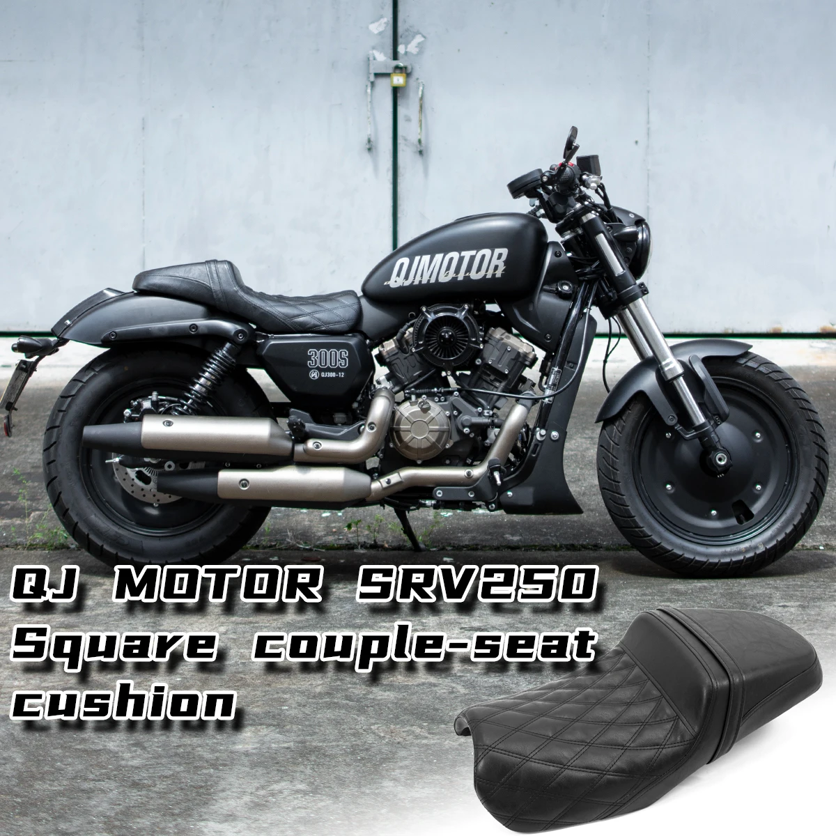 

Customized Modified DS Style Seat Cushion Camel Hump High and Low Comfortable Diamond Square Seat cushion for QJMotor SRV250