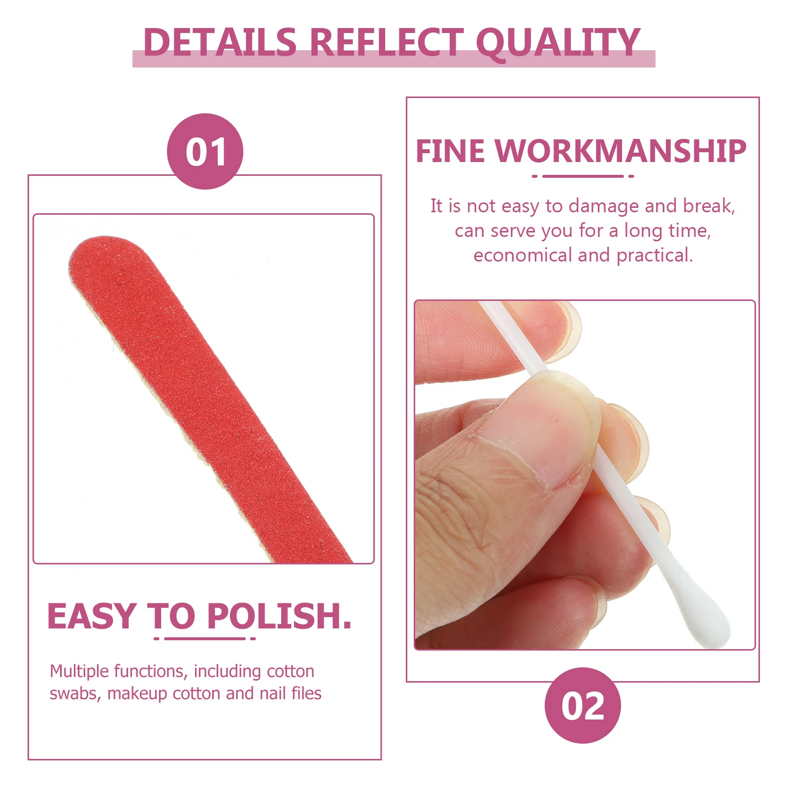 20 كيسًا من مجموعة الفنادق للاستعمال مرة واحدة، وسادات مزيل المكياج من القطن العضوي، وسادات سميكة ومرنة لتنظيف الوجه، مبرد أظافر للأذن