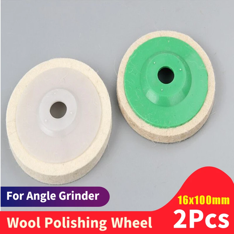 2 Buah/Set 4 Inci 100Mm Wol Roda Poles Bantalan Buffing Sudut Penggiling Merasa Pengamplasan Disk untuk Logam Marmer Kaca Keramik