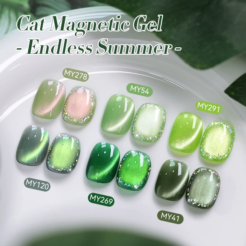 BORN PRETTY 10 ml grüne Farbe Katze magnetischer Gel-Nagellack Ultra Shine Semi Permanent Soak Off UV Gel Maniküre Nail Art Lack – Detail 2