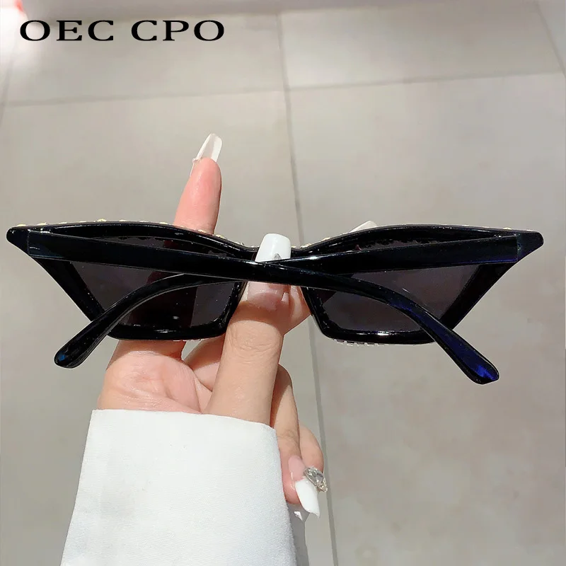 Gafas de sol OEC CPO ojo de gato con diamantes - alternate angle