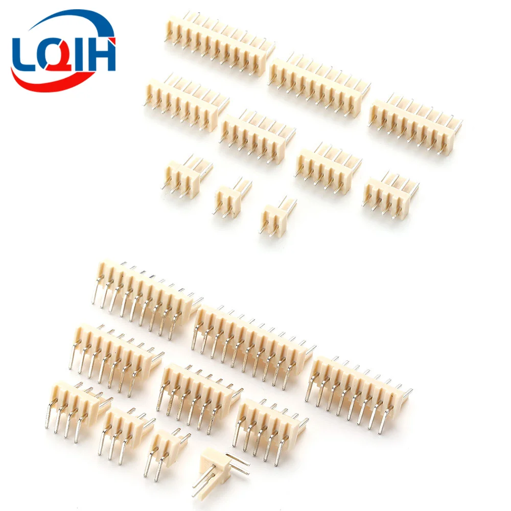 

2.54mm Pitch Connector Header Male Blade 2P 3P 4P 5P 6P 7P 8P 9P 10P Straight Curved needle PCB