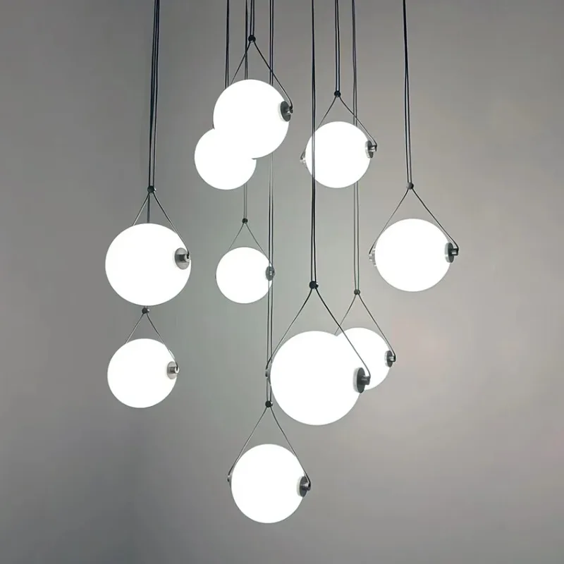 Postmodern Sphericity LED Pendant Light Minimalist Bar Counter Restaurant Hanging Lamp Creative Sphere Bedroom Bedside Lamp