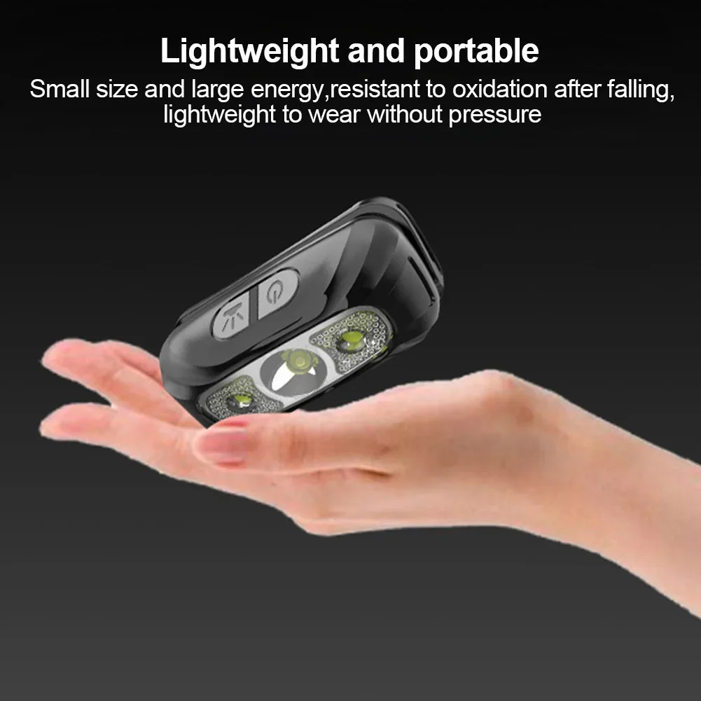 Intelligent Induction Usb Charging Induction Headlight Led Head-Mounted Strong Light Night Running Outdoor Headlight