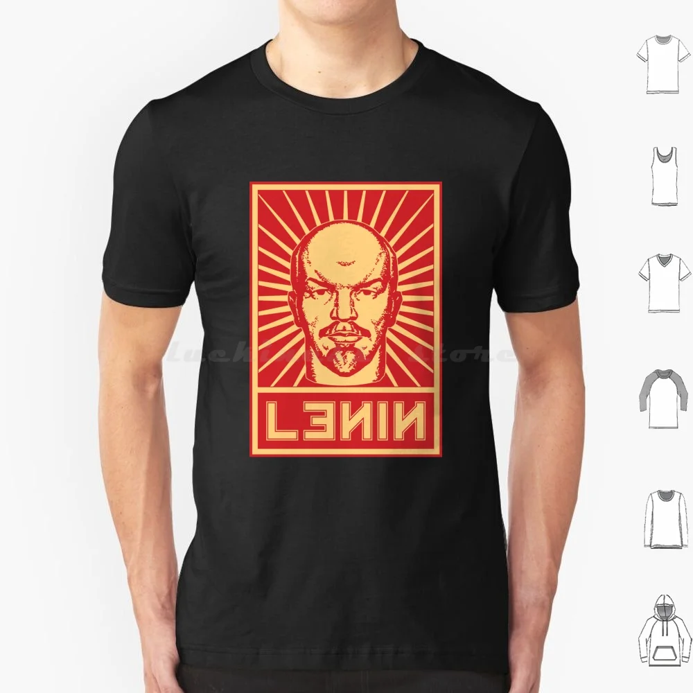 Vintage Lenin Soviet Propaganda T Shirt 6xl Cotton Cool Tee Lenin Communist Communism Stalin Marx Socialism Soviet Socialist