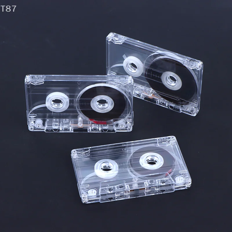 For Speech Music Recording 45/60/90 Minutes Standard Cassette Color Blank Tape Player With Magnetic Audio Tape Clear Storage Box