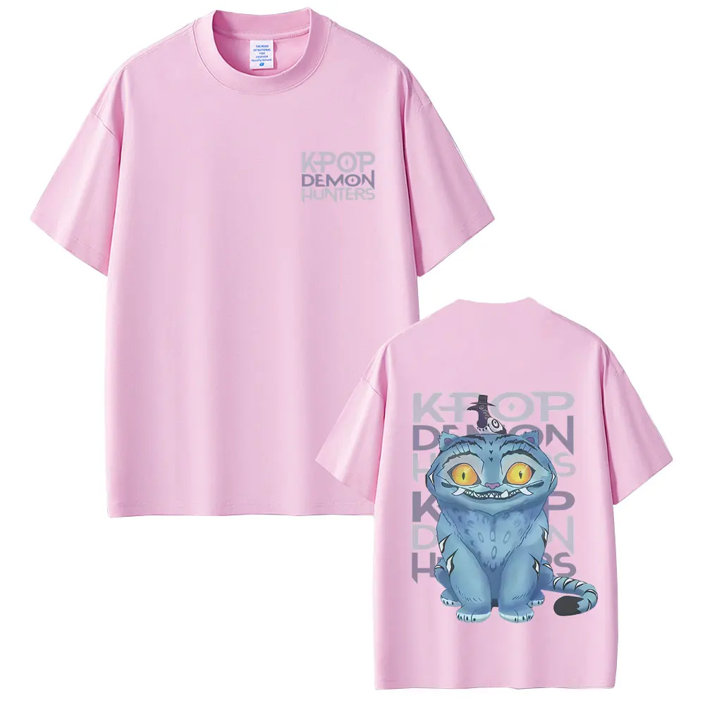 فيلم Kpop شيطان الصيادين ديربي النمر الجرافيك تي شيرت الرجال النساء الكرتون عادية تي شيرتات قطن الرجال موضة المتضخم الشارع الشهير #5