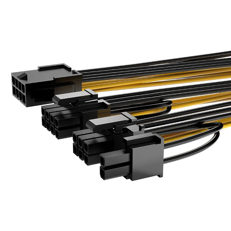 8Pin إلى Dual 8(6 + 2) دبوس بطاقة الفيديو سلك الطاقة Y شكل موليكس PCI اكسبرس كابل تحويل الطاقة بطاقة الرسومات كابل الطاقة