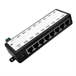 Gigabit 1.25A  48V 8Port Passive PoE Injector 8 ports PoE Panel For IP Camera IP Phone