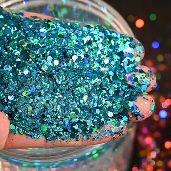 1kg/sáček fialová modrá růžová sypká objemová silná třpytivá náplast na nehty Netto 1000g holografický šestiúhelníkový flitrový prášek na dekoraci nehtů třpytky 12 nejlepší prodej třpytky 1kg - №1