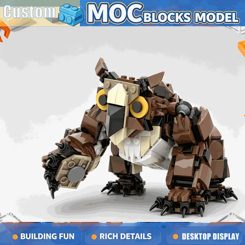 636PCS Owlbear Creature Education Figure Model Building Blocks Modify DIY Assembly Creative Collection Display Toy Festival Gift