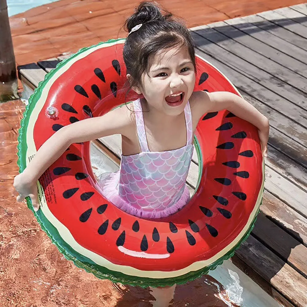 Watermelon Inflatable Pool Float Circle Swimming Ring for Kids Adults Giant Swimming Float Air Mattress Beach Party Pool Toys