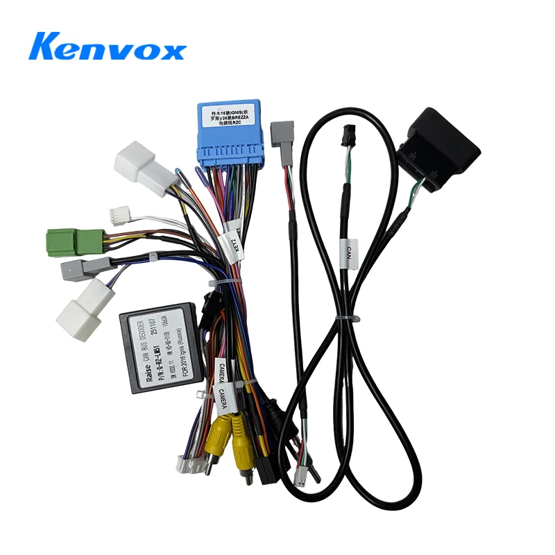 Radio de coche Android con cableado de 16 pines, adaptador de cable de alimentación, caja Canbus para Suzuki Ignis 2016, BREZZA 2024, Vitara