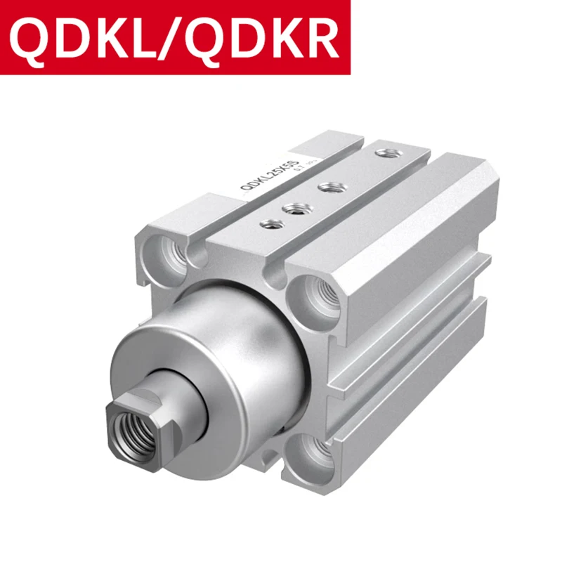 QDKL QDKR Series 20 25 32 40mm Bore Horizonatal Rotary Clamp Cylinder Pneumatic Air  Cylinder 5mm Stroke