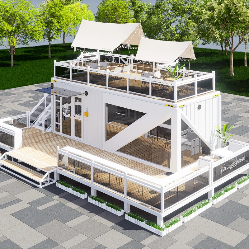 Durability Mobility Shipping Container Homes Ecological Restaurant Commercial Shop Cheap Mobile Homes For Sale Pre Built Homes