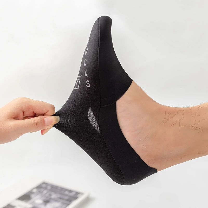 Man Socks Breathable Non-slip Silicone Invisible Cotton Solid Color Boat High Quality Comfortable Ankle Fashion Sock