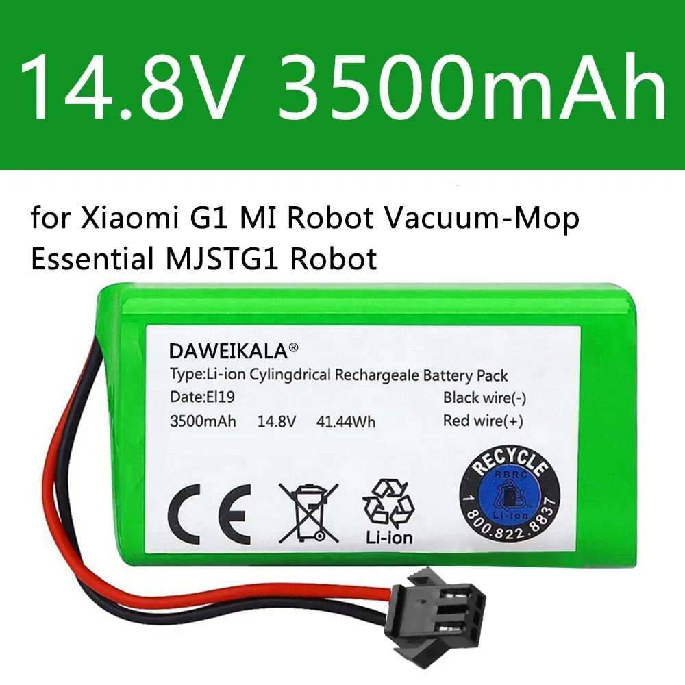 

14.8V 3500mAh 18650 Replacement Li-ion Battery for Conga Excellence 990 1090 Ecovacs Deebot N79S N79 Eufy Robovac 11S 12 15C