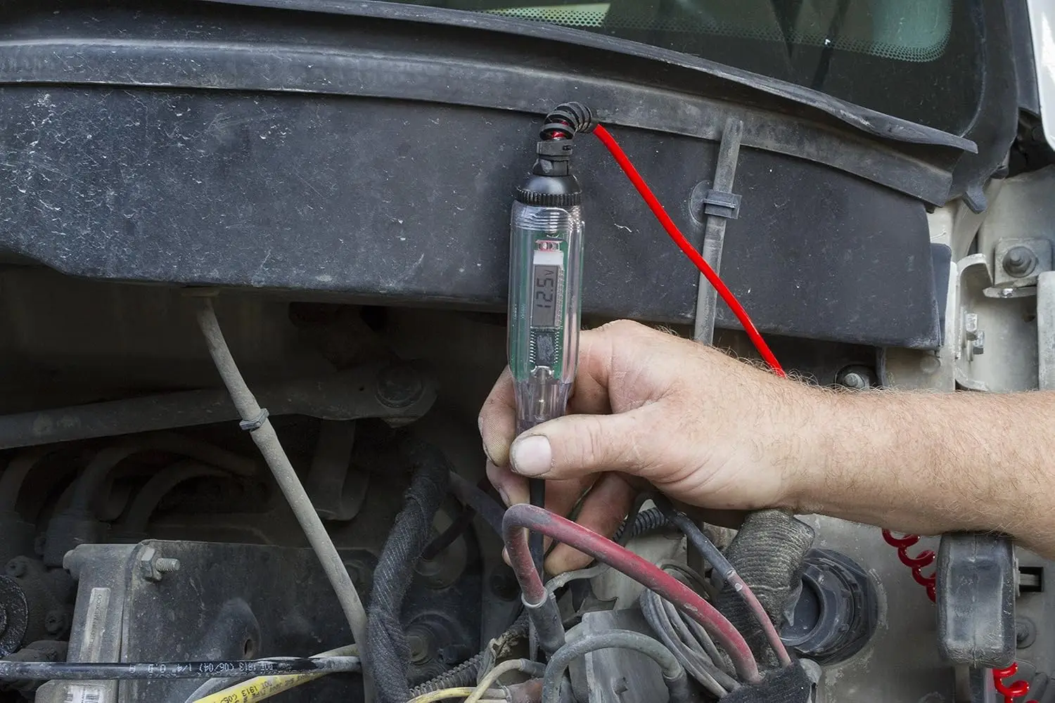 Testeur de circuit numérique 3-49 V DC pour systèmes électriques de véhicules avec indicateur de polarité LED