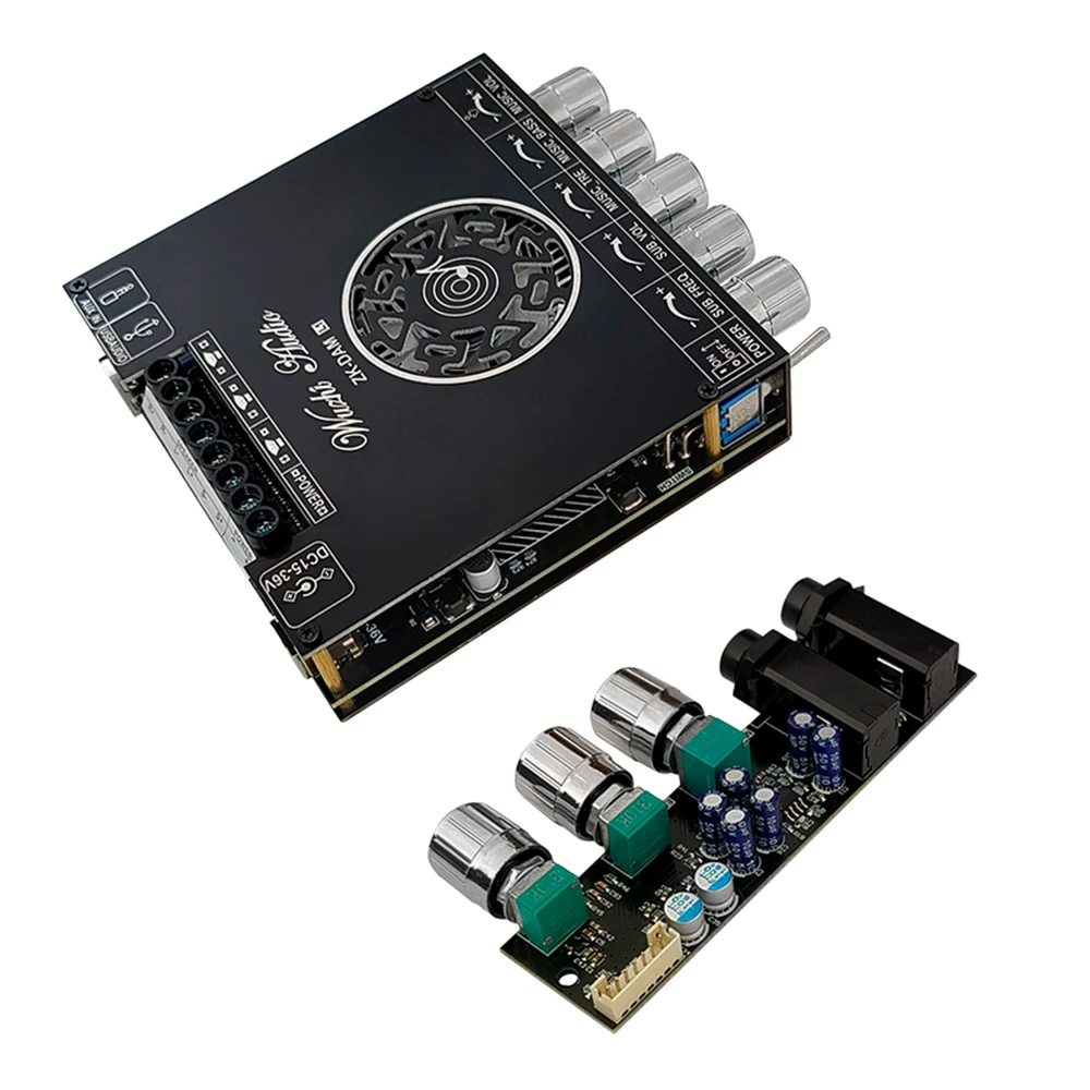 ZK-DAM L1 220W * 2+350W 2.1 Channel BT Digital Power Amplifier Board DC15-36V TPA3251D2 AMP Subwoofer Amp Module