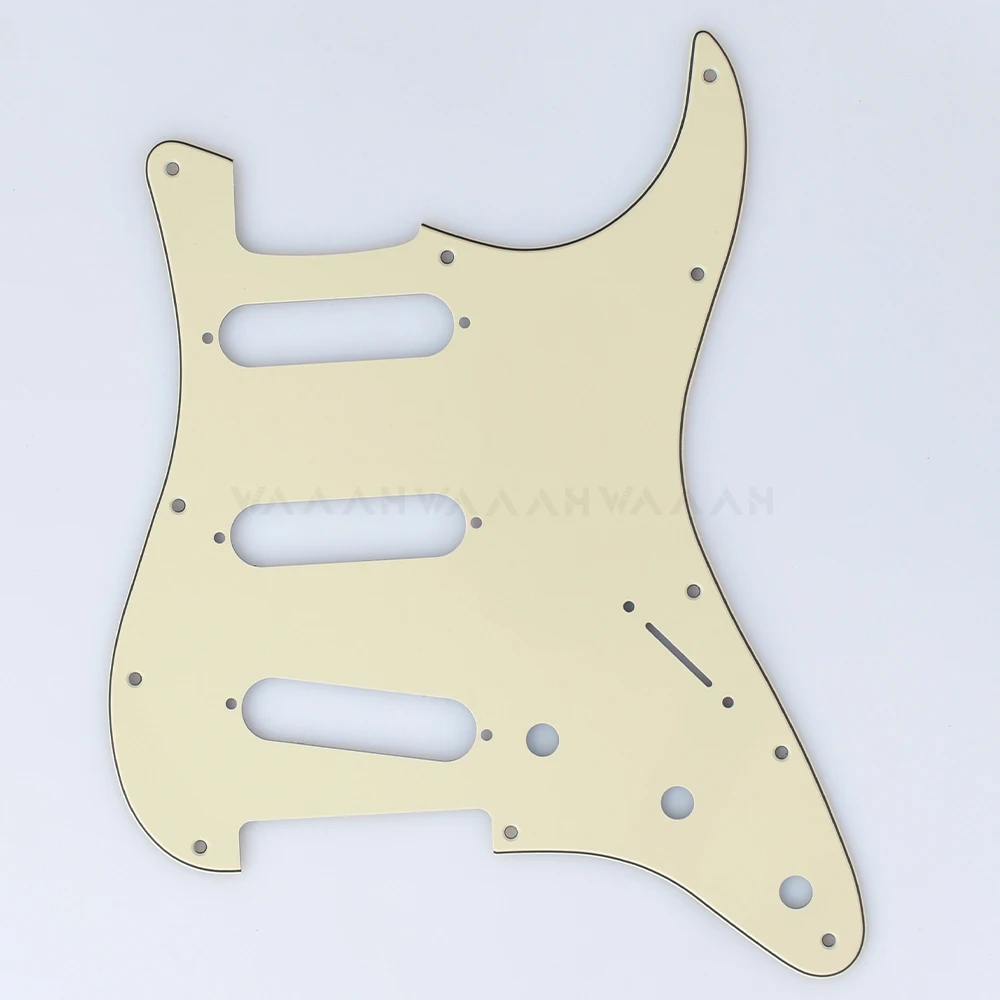 Parchment 11 Hole Modern-Style Strato SSS Pickguards with Screws ST Guitar Pickguard Vintage White Guitar Parts