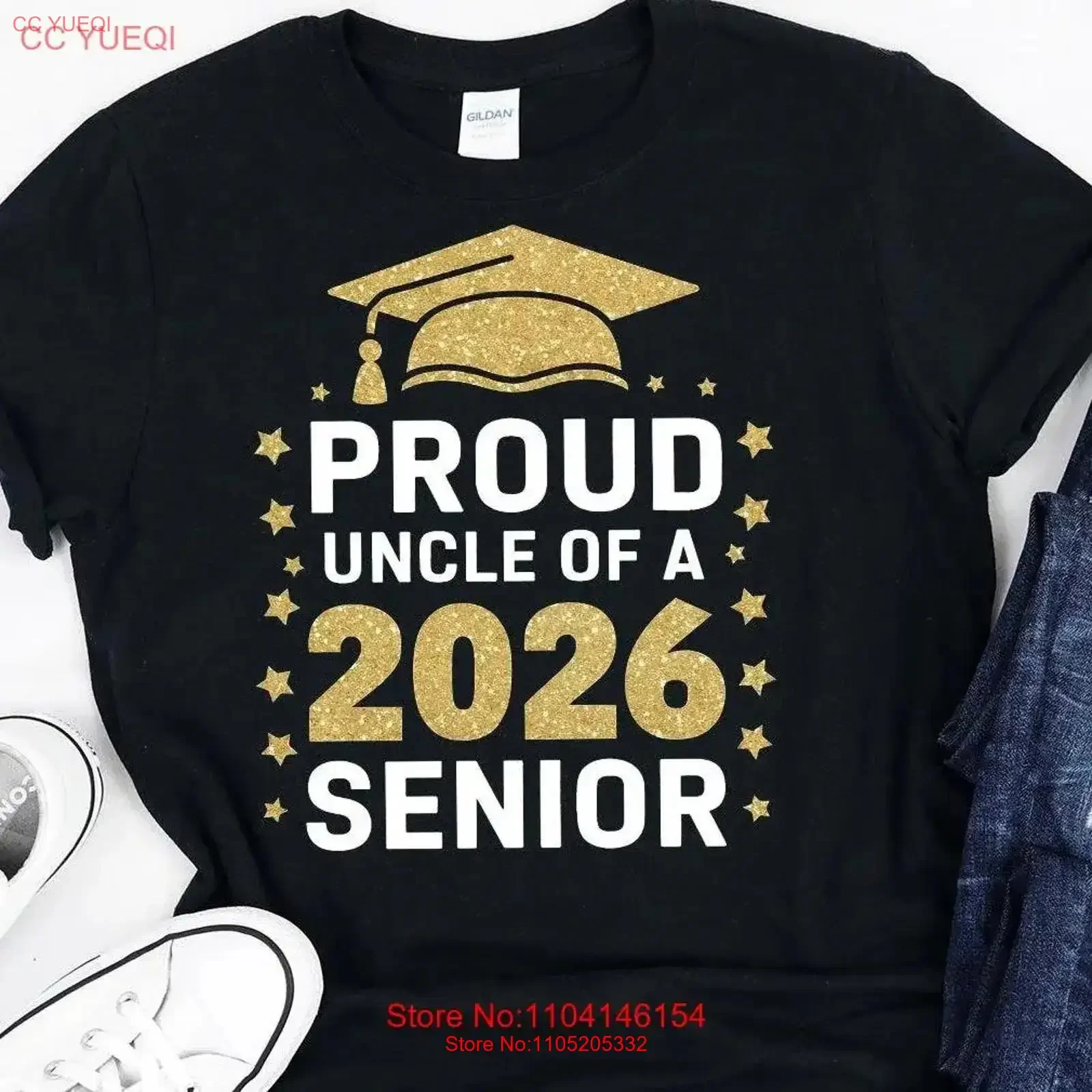 Proud Uncle Of A 2026 Senior T Shirt Class Graduation Graduate Grad Party vintage Washed Unisex designer clothes