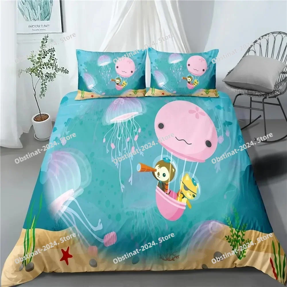 

The Octonauts 3D Bedding Set Cartoon Duvet Cover Polyester Pillowcases Quilt Cover Gift For Kids Twin King Queen Home Decor