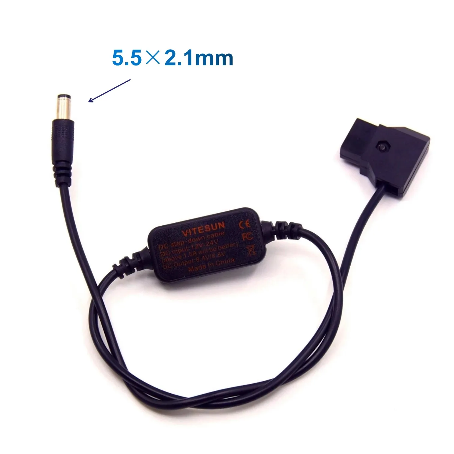 

D-Tap Dtap To 12-24V Step-Down Power Cable For PW20 DR-E6 DR-E18 Coupler Adapter NP-FW50 NP-FZ100 LP-E6 LP-E17 Fake Battery