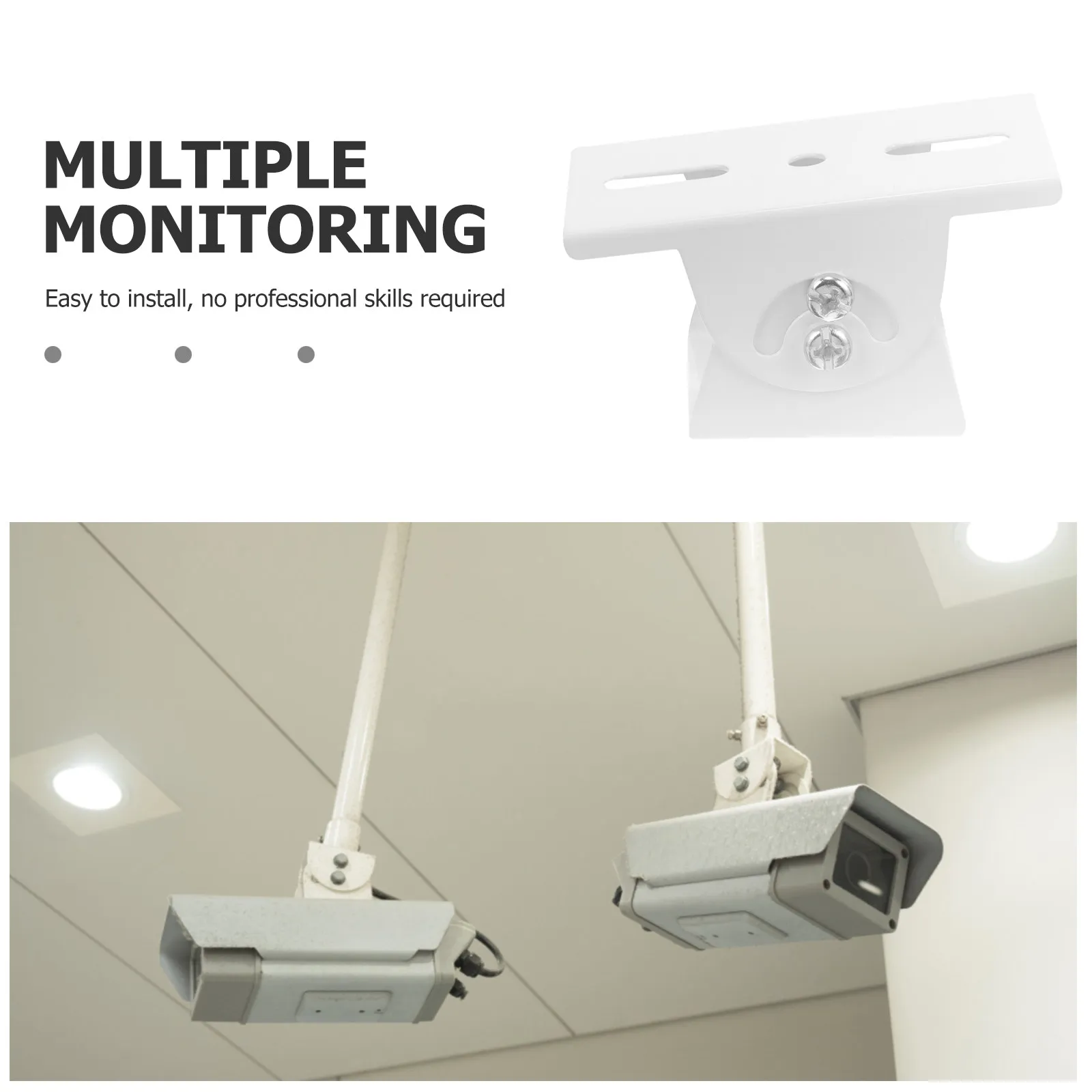 Ultra Stable Security Camera Mount Bracket Solid Metal Construction Wall Mounted Monitor Support for Surveillance Systems 360
