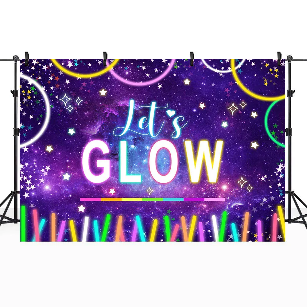 Mocsicka-写真の背景、暗いネオンパーティーの装飾、色付きのライト、子供の誕生日の背景、写真スタジオの小道具で輝きましょう