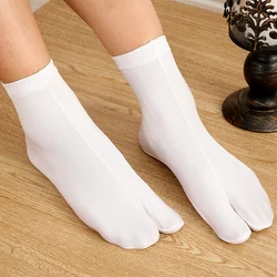 Japanese Style Women's Split Toe Tabi Summer Thin Cotton Socks Men Foot Bag Kimono Accessories