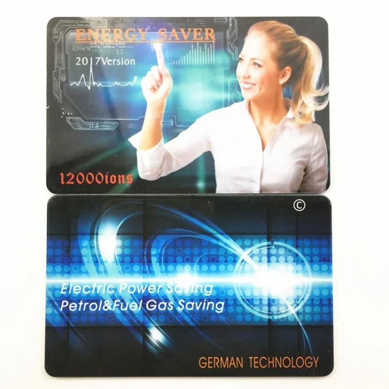 Custom  negative ions 13000 power bio energy card terahertz power saving card energy fuel saver