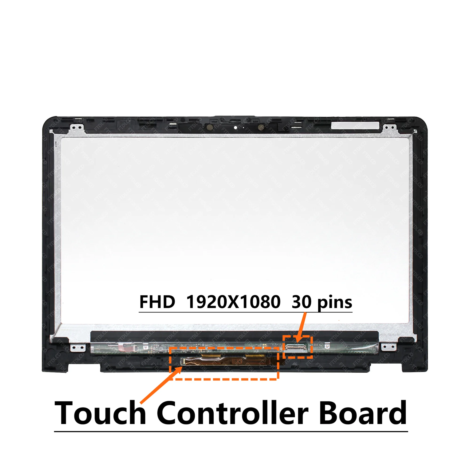 Imagem -02 - Ecrã Lcd Fhd Digitalizador de Toque Conjunto de Vidro hp Envy X360 Série 15-aq 15-aq293ms 15-aq193ms 15-aq002la 15-aq160sa